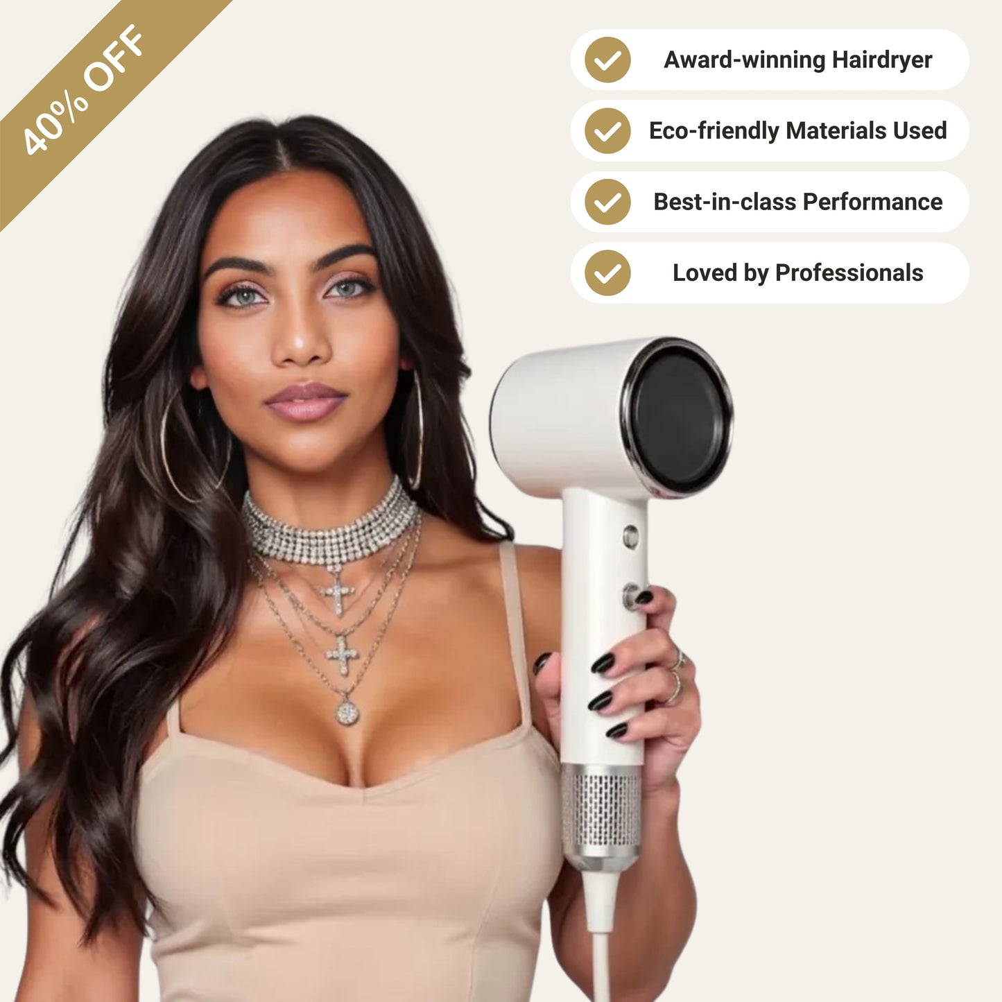 Deluxe Hair Dryer with Diffuser